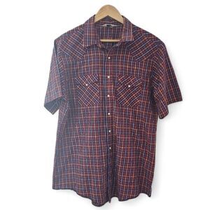 Vintage Dale’s Western Pearl Snap Shirt Sz XL Plaid Made in USA Cowboy Rodeo Y2K